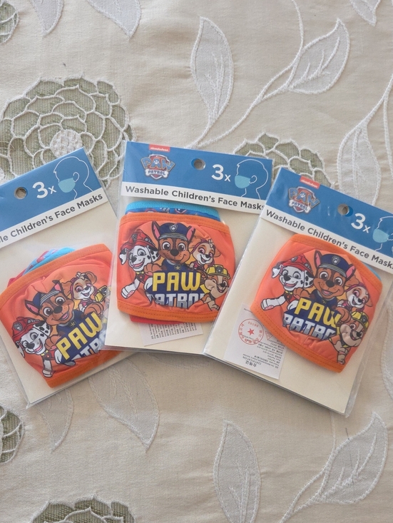 Paw Patrol Other - 🌟 9 Paw Patrol Kids Face Masks — Orange with Blue and Yellow Accents